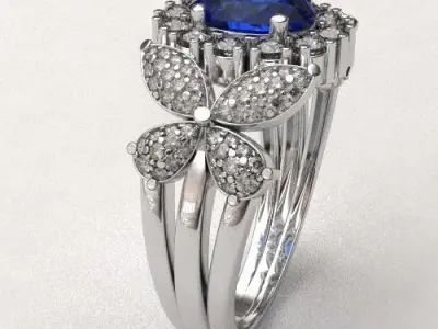 Queen Ring 3D print model