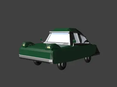 Cartoon Porsche 911 lowpoly Low-poly 3D model