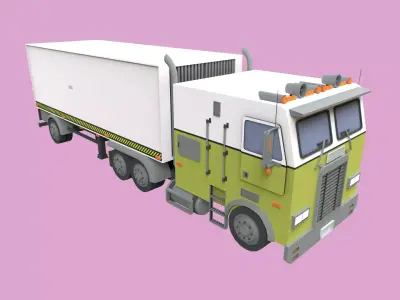 Lowpoly Big Truck Low-poly 3D model
