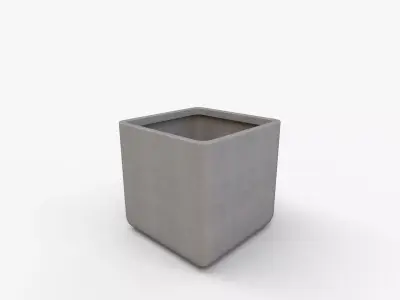Square Large Planter 3D model