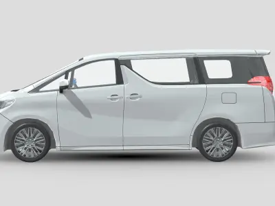 Toyota Alphard 2015 Low-poly 3D model