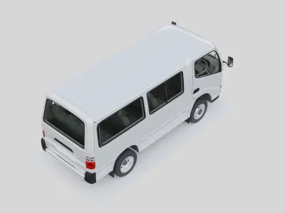 Toyota Dyna 1999 Minivan Low-poly 3D model