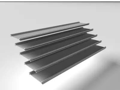 Metal Profile - Steel Pile 001 3D model