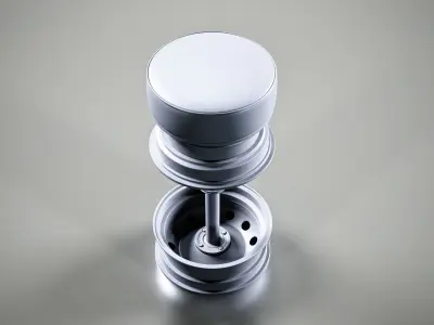 Porsche stool recycled from car 3D model