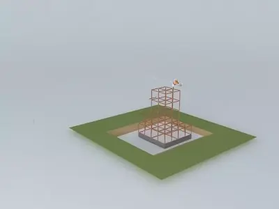 HIGH RISE CONSTRUCTION SITE 3D model
