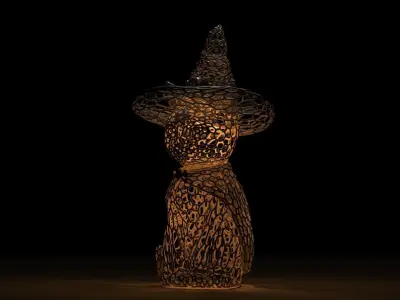 Cat in a hat 3D print model