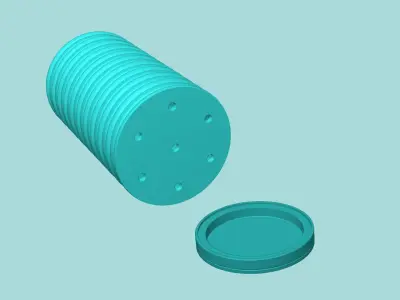 Vase 21 with Plate - Simple Plant Pot - Home Decor 3D print model