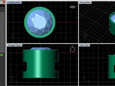 Diamond pendant circle  3D print model