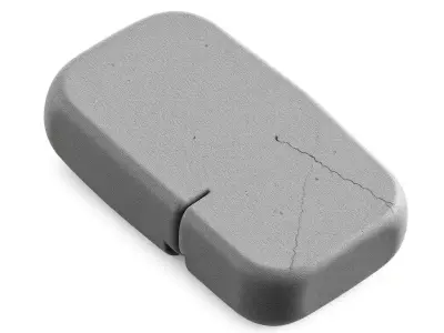 Aged Modular Concrete Block Low-poly 3D model