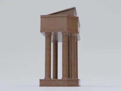 Church Pulpit Low-poly 3D model