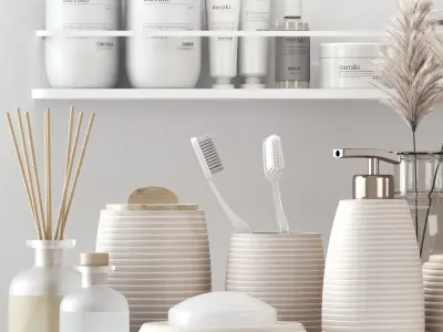 Decorative bathroom set 3D model