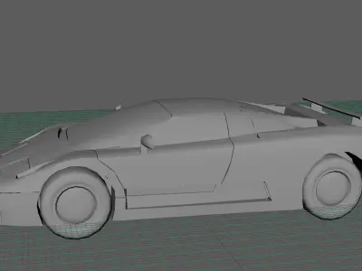 Bugatti EB110 Low-poly 3D model