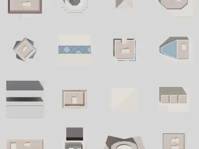 Office pack Low-poly 3D model