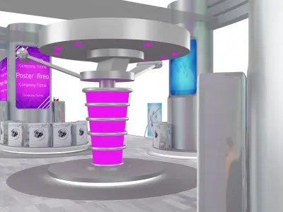 Booth Exhibition Stand a538b 3D model