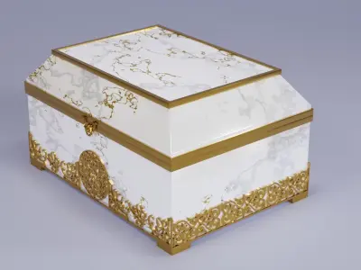 Interior decoration marble casket  3D model