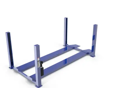 Car Lift Four Post Low-poly 3D model