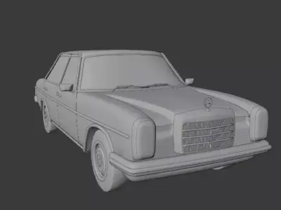 Mercedes Benz W115 Car Low-poly 3D model