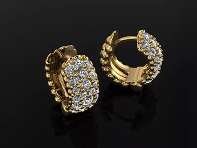 Hoop Earrings 3D print model get