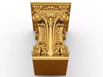 Column capital classic decorative ornament cnc 3d printing 04 3D print model