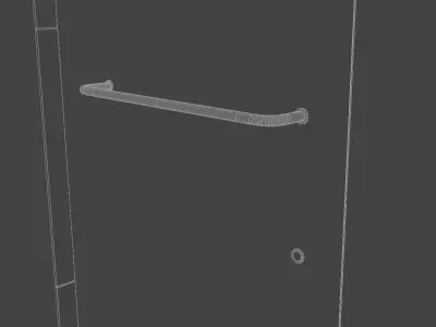 Shower corner with glass door 3D model