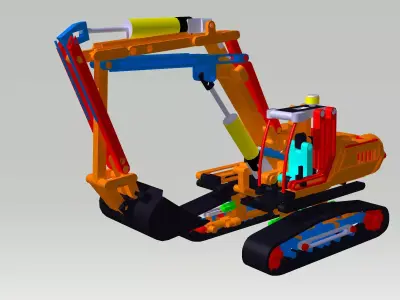 excavator toy Free 3D model