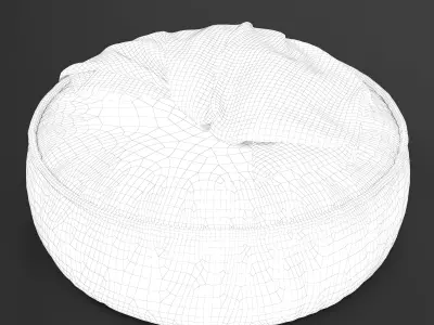 Velvet Pouf Set 1 3D model