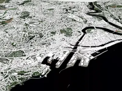 Cityscape Trondheim Norway  3D model