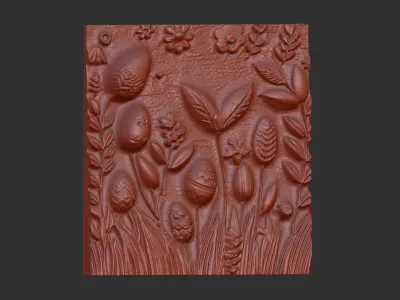 Easter wall decor cnc 3D print model