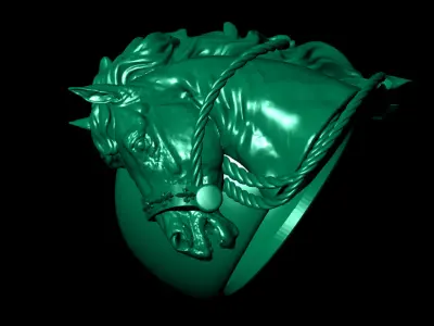 Horse ring 3D print model