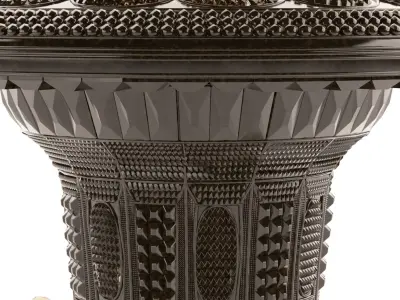 Decorative vase fully modeled and not made by mapping 3D model