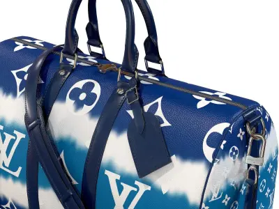 Louis Vuitton Bag Keepall Bandouliere 45 Escale Blue Low-poly 3D model