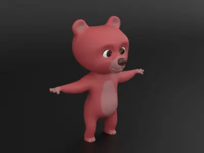 Baby Bear 3D Model Low-poly 3D model