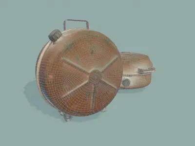 3D Scan Round Canister Low-poly 3D model