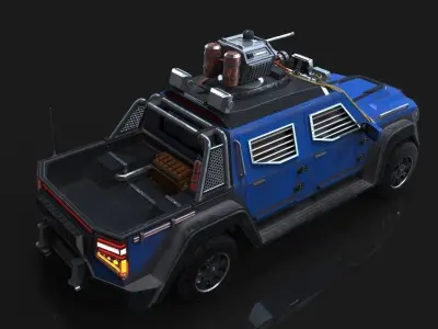 Vehicle spectre  Low-poly 3D model