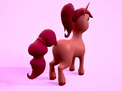 cartoon pony lucy Low-poly 3D model