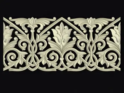 Central decor ornament for furniture 3D model 793