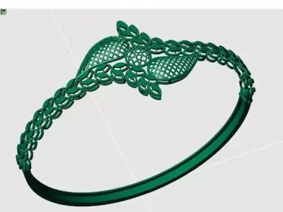 1359 Winged Bloom Bracelet 8gm 3D print model