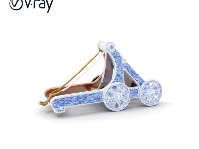 Medieval Catapult Model Pack for Historical Scenes Low-poly 3D model