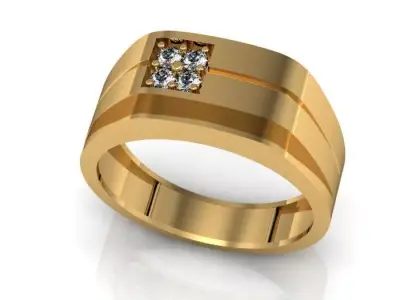 man ring 3D print model 5