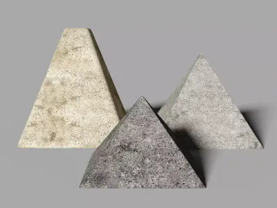 Miniature Pyramid Decoration Low-poly 3D model