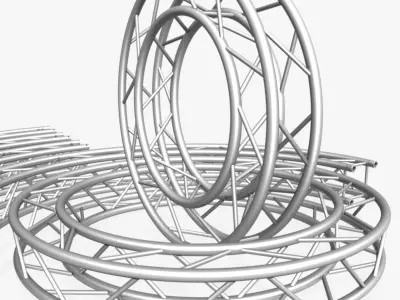 Circle Square Truss Modular Collection - 10 PCS Modular 3D model