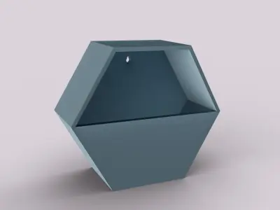 Hexagonal Wall Mount Planter 3D print model