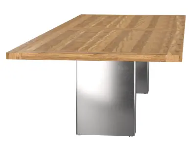 Doble modern design teak table 3D model