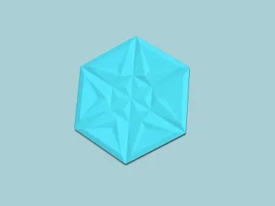 Hexagonal Wall Panel A21 Star - Interior Design Decoration 3D print model