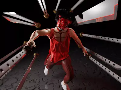 Samurai Devil Mask Free 3D model