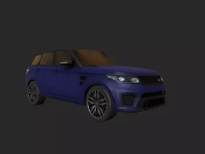 Low Poly Car 6 range rover Low-poly 3D model