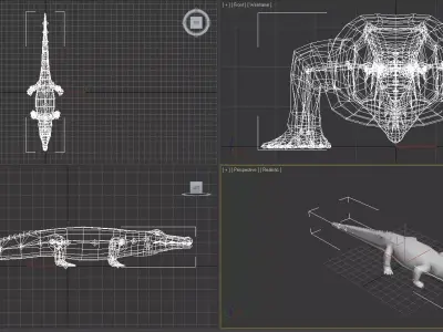 animated Forest animals  Low-poly 3D model