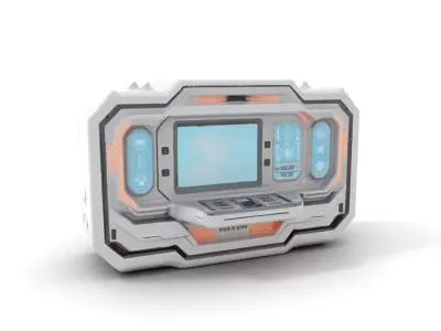 Futuristic Medical Console model pack Low-poly 3D model