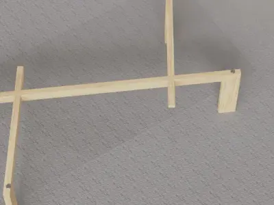 minimalist table wood Free low-poly 3D model