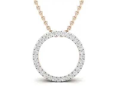 AV 636 Diamond Open Circle Pendant 3D print model